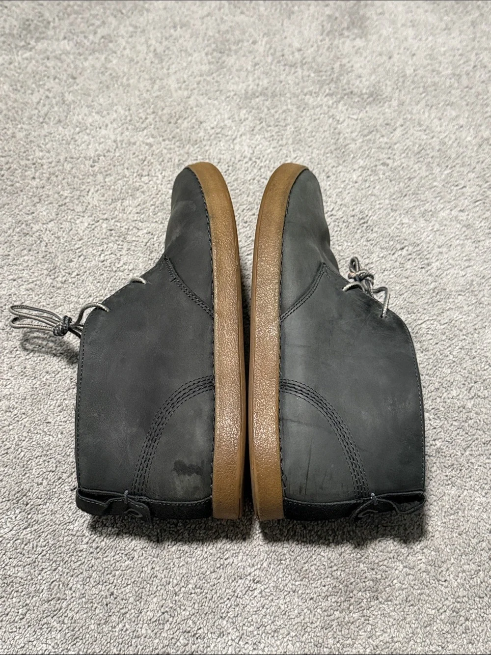 OluKai Kupono Leather Chukka Shoes Size 12 Black